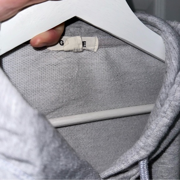 GARAGE | Cropped Gray Hoodie Sweatshirt - Picture 6 of 7